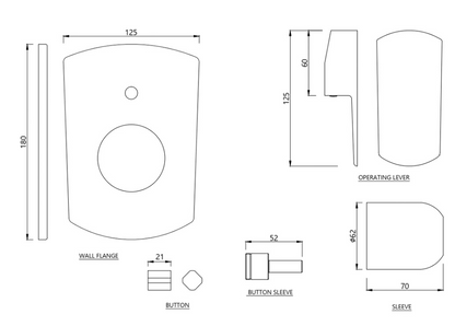 Jaquar Single Lever Chrome Exposed Parts Kit - Hi-Flow Diverter (KUP-CHR-35079NKPM)